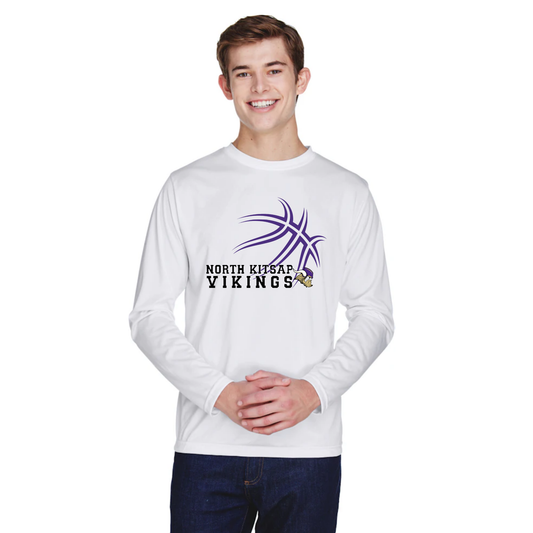 NK Basketball - Purple Basketball logo - Performance Long Sleeve - Mens