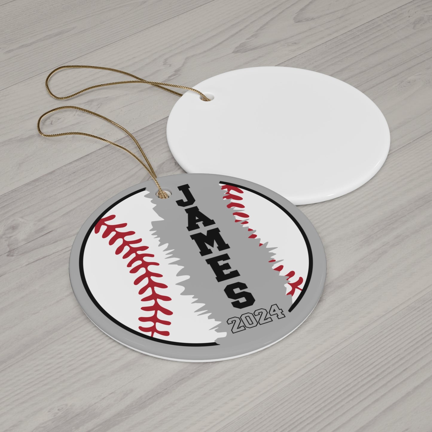 Custom Name Baseball Ornament