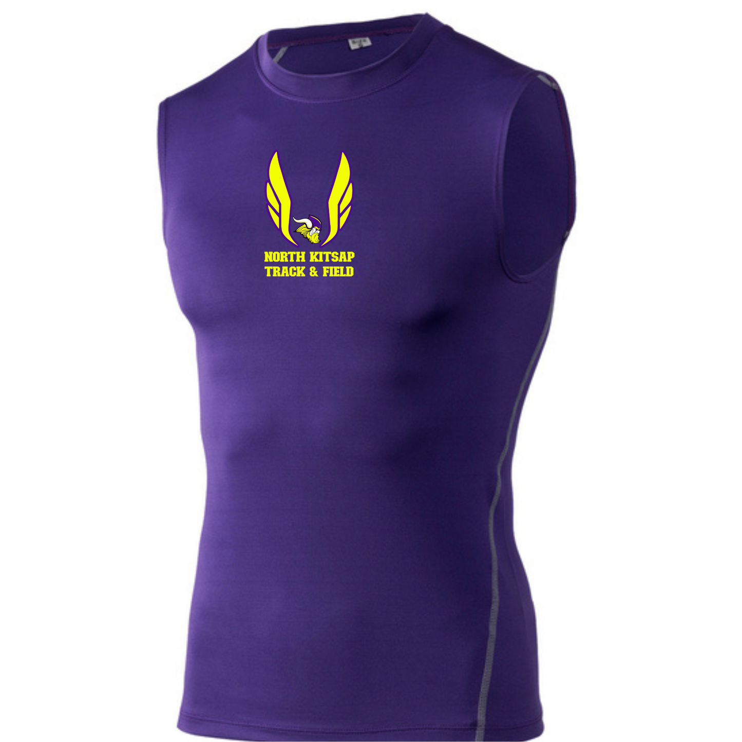Vikings T&F Volt logo - Sleeveless Compression Tank