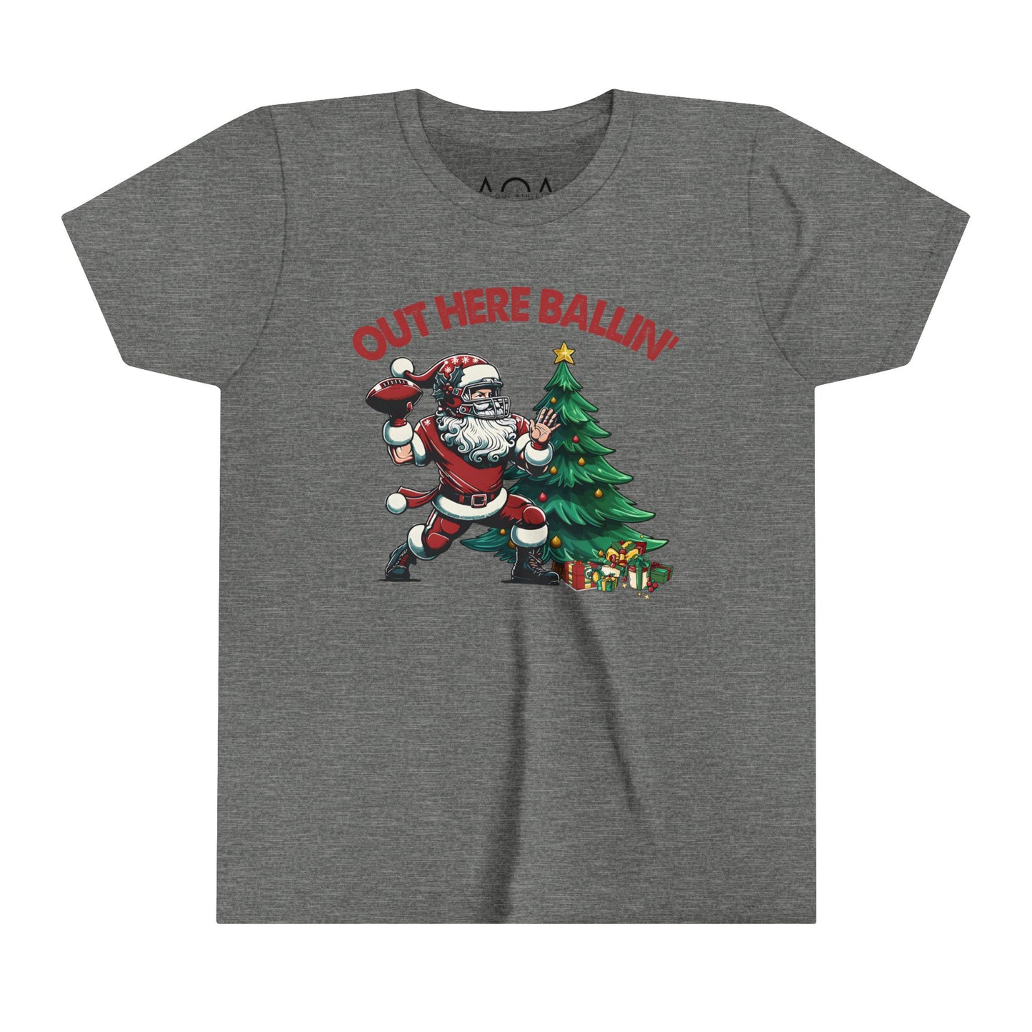 Youth Out Here Ballin' Football Christmas Tee