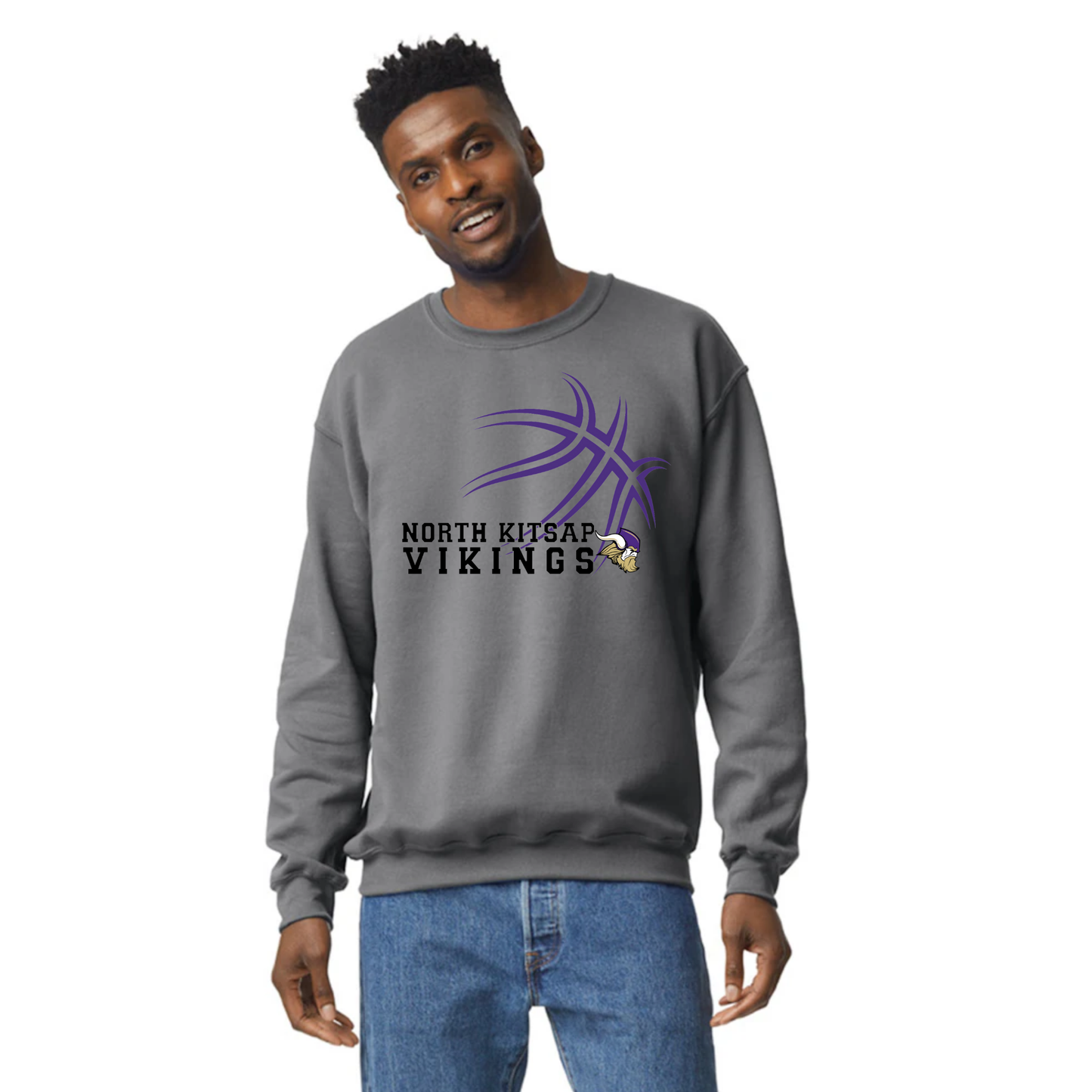 NK Basketball - Purple basketball Crewneck - unisex