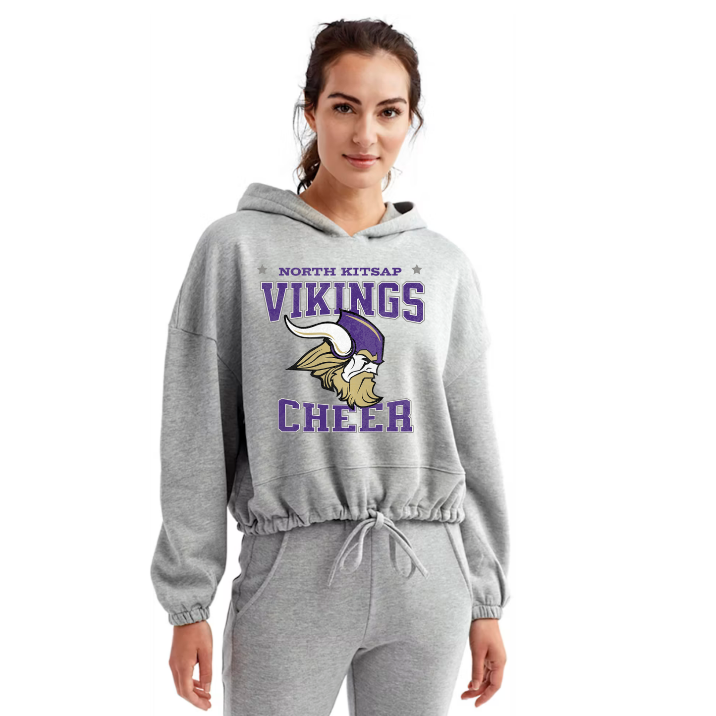 Vintage Cheer Oversized cropped hoodie - Womens