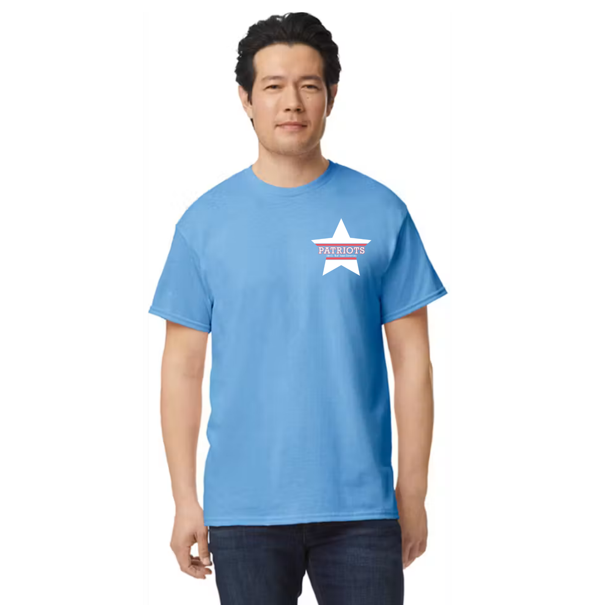 Hawk Elementary - Patriots Buddies - Front/Back - Unisex Adult Tshirt