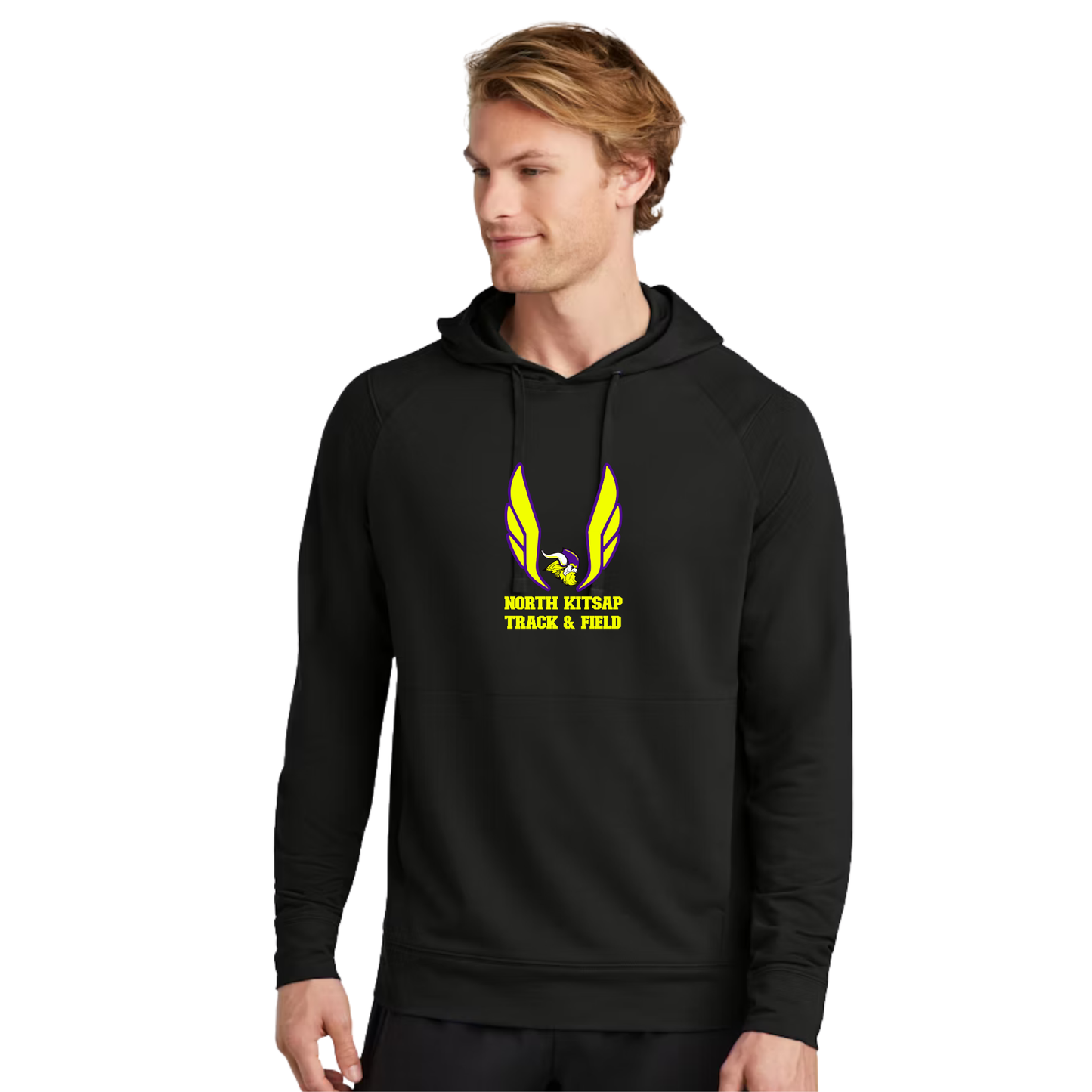 Vikings T&F - Volt Logo - Sport-Wick Fleece Hooded Pullover - Mens