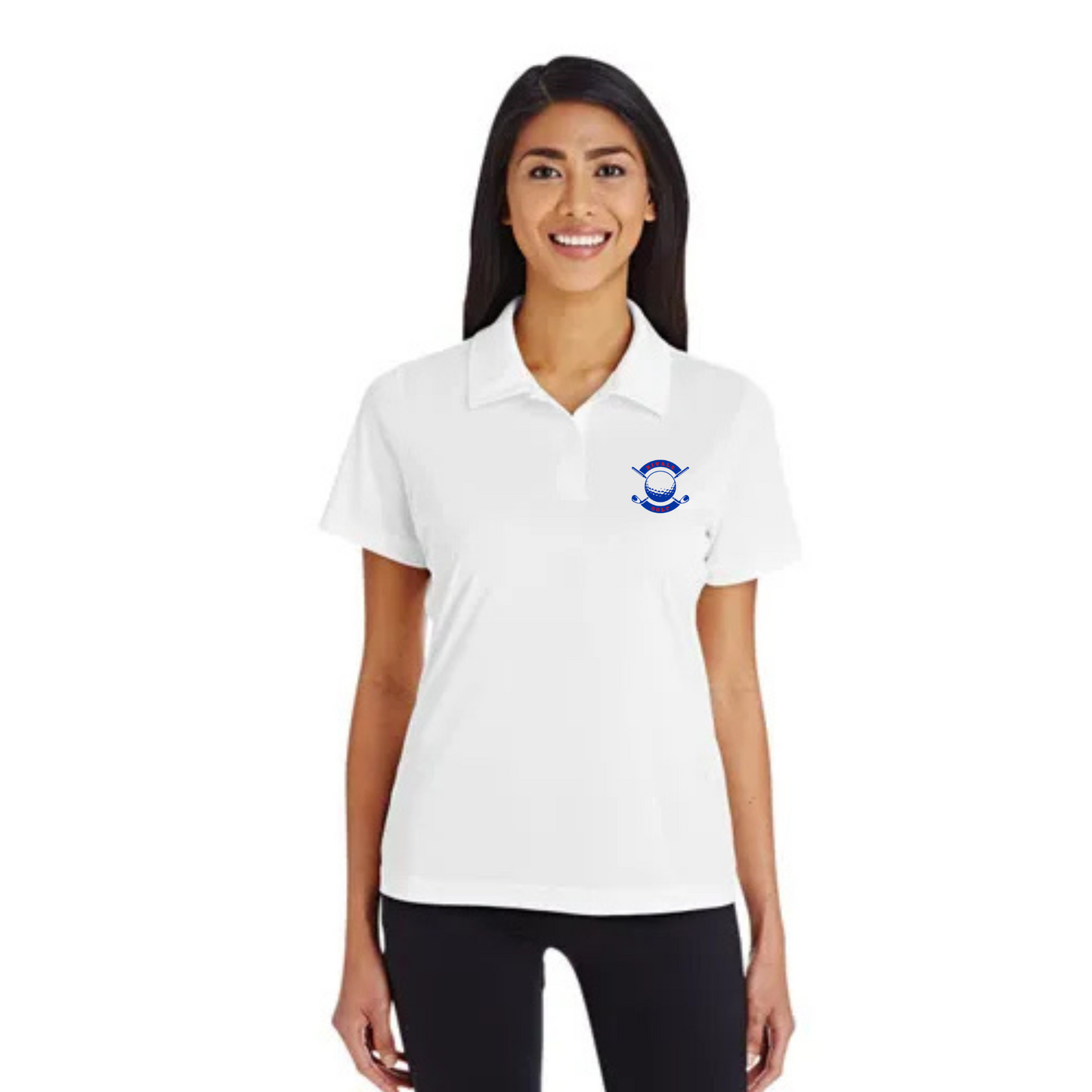 Rivals Golf Polo - Blue clubs logo - Womens