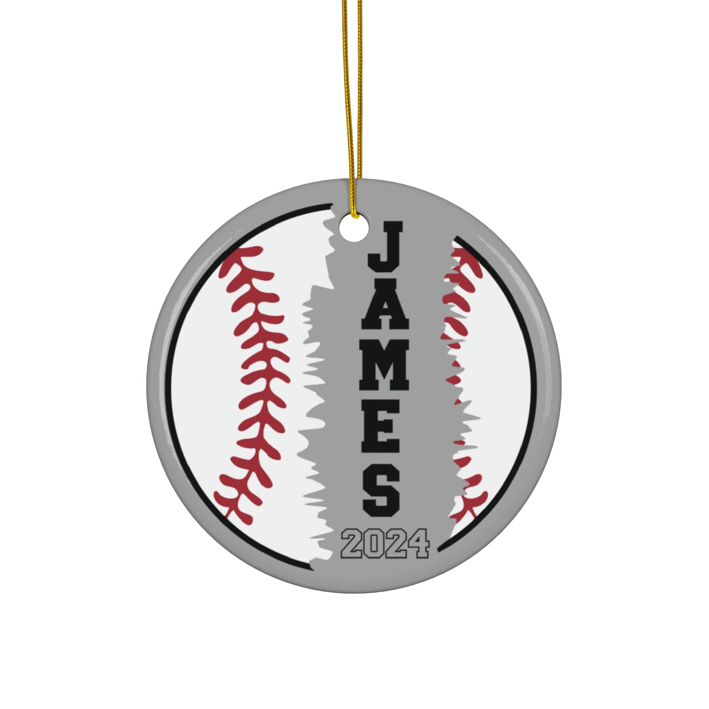 Custom Name Baseball Ornament