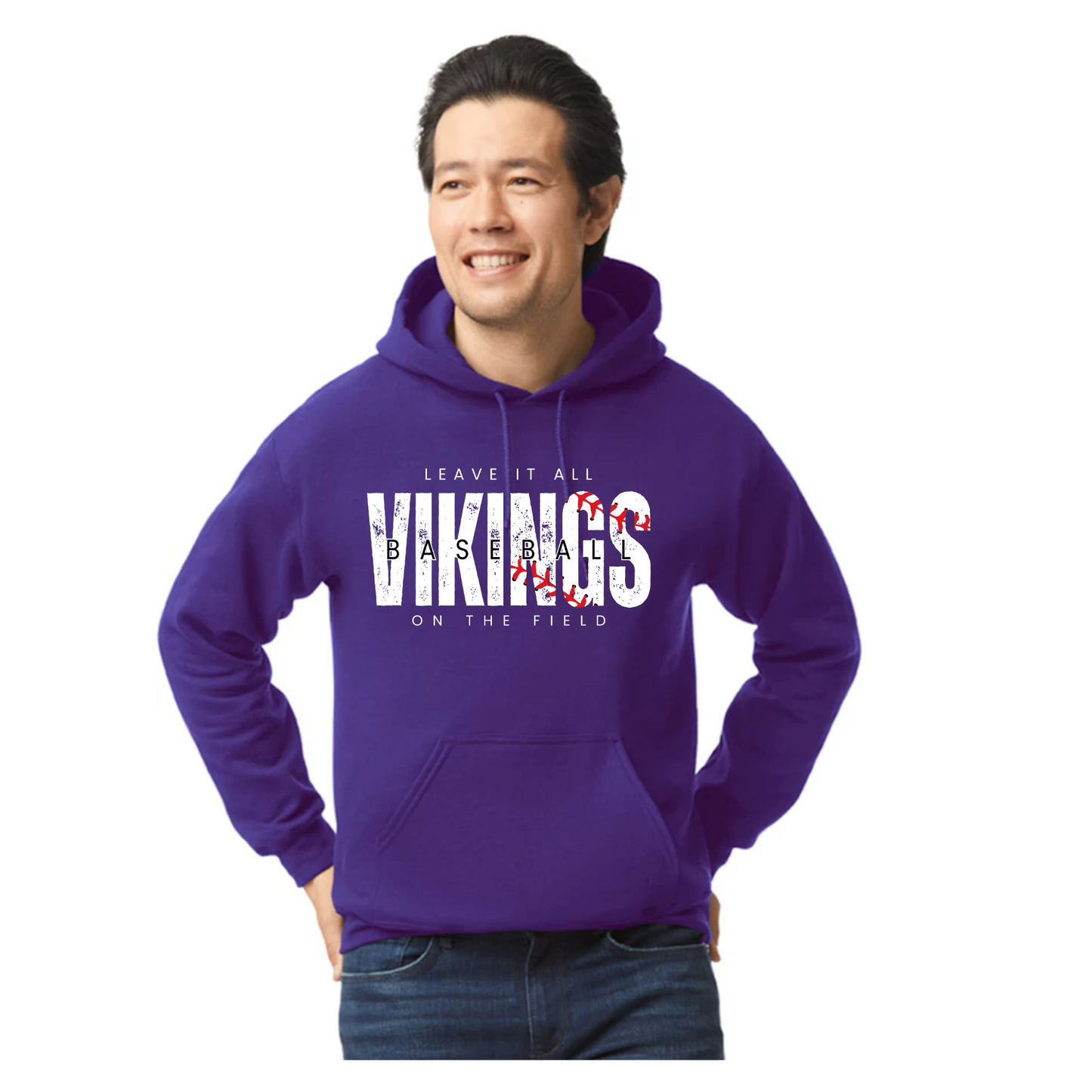 Viking Baseball Banner Logo -Hoodie