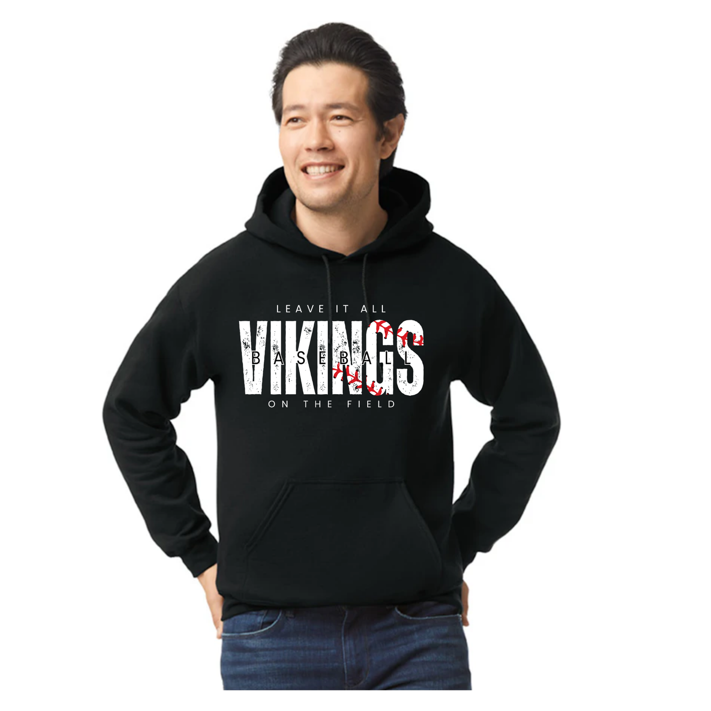 Viking Baseball Banner Logo -Hoodie