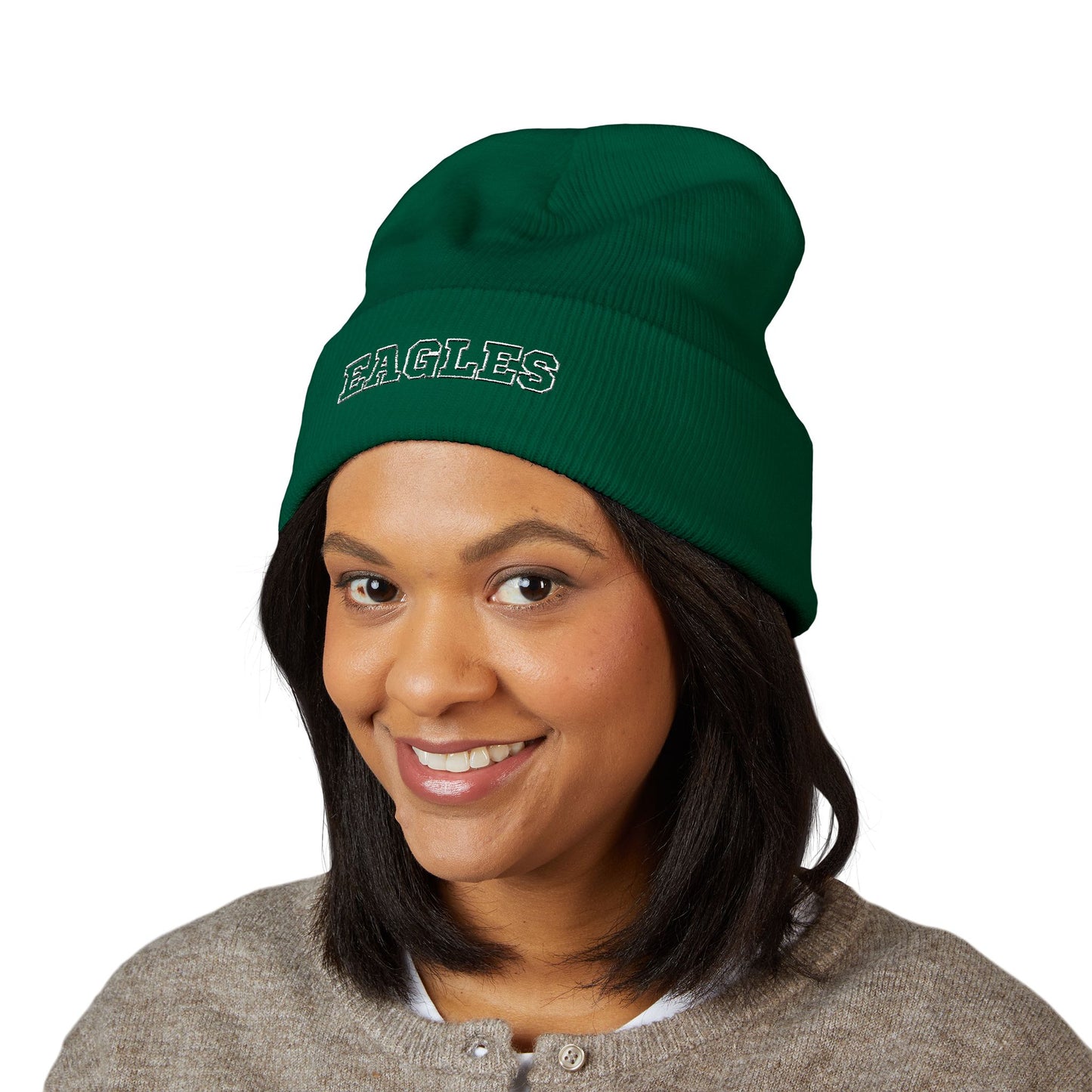 Eagles Classic Cuffed Beanie with Mascot Embroidery