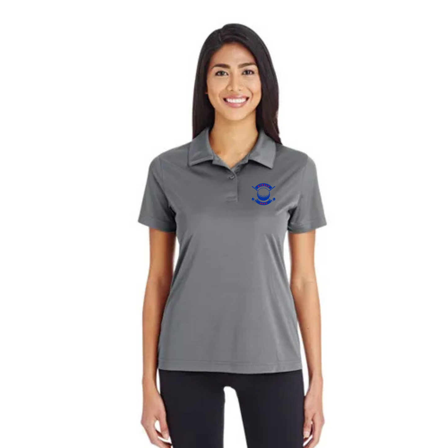 Rivals Golf Polo - Blue clubs logo - Womens