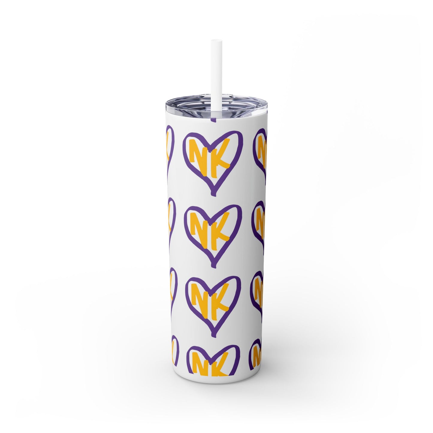 NK Cares Skinny Tumbler with Straw, 20oz
