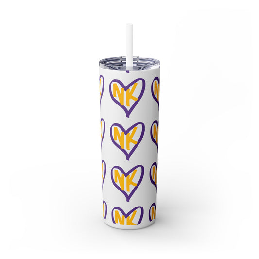 NK Cares Skinny Tumbler with Straw, 20oz