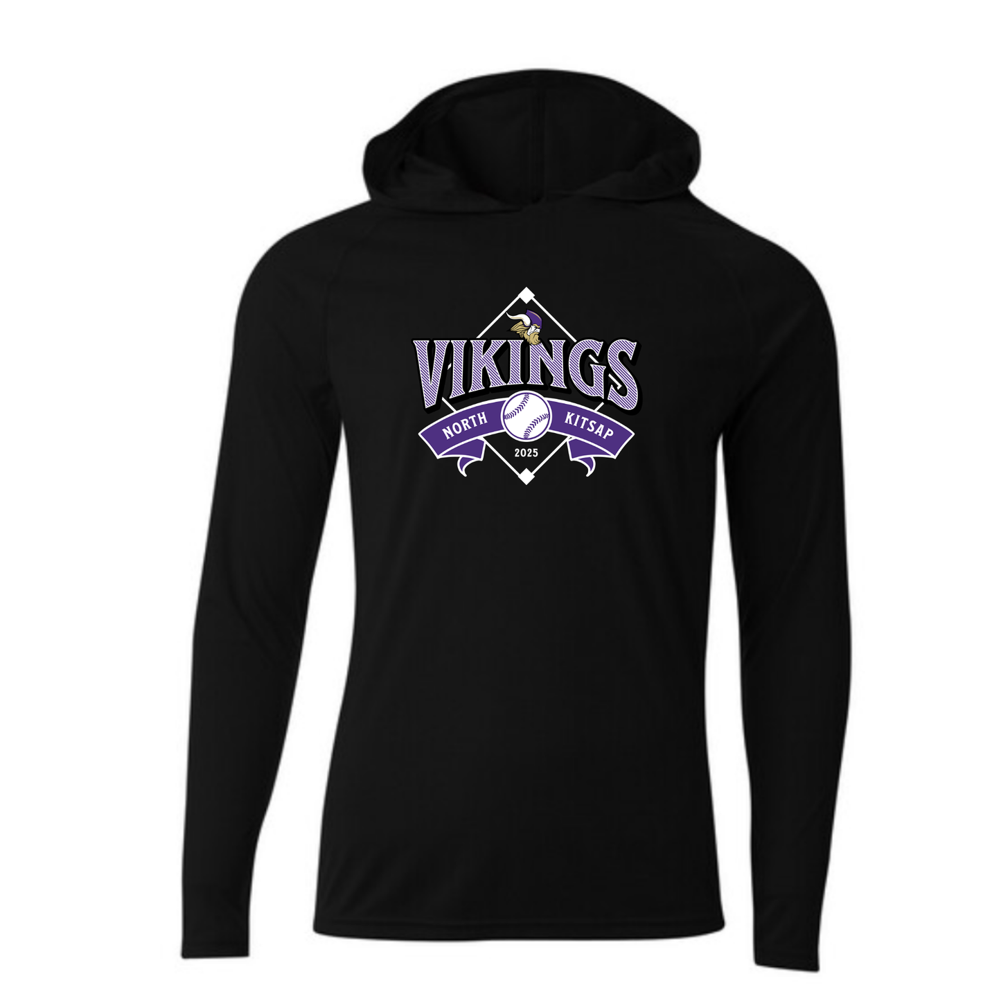 NK Viking Baseball - Diamond logo - Hooded Long sleeve