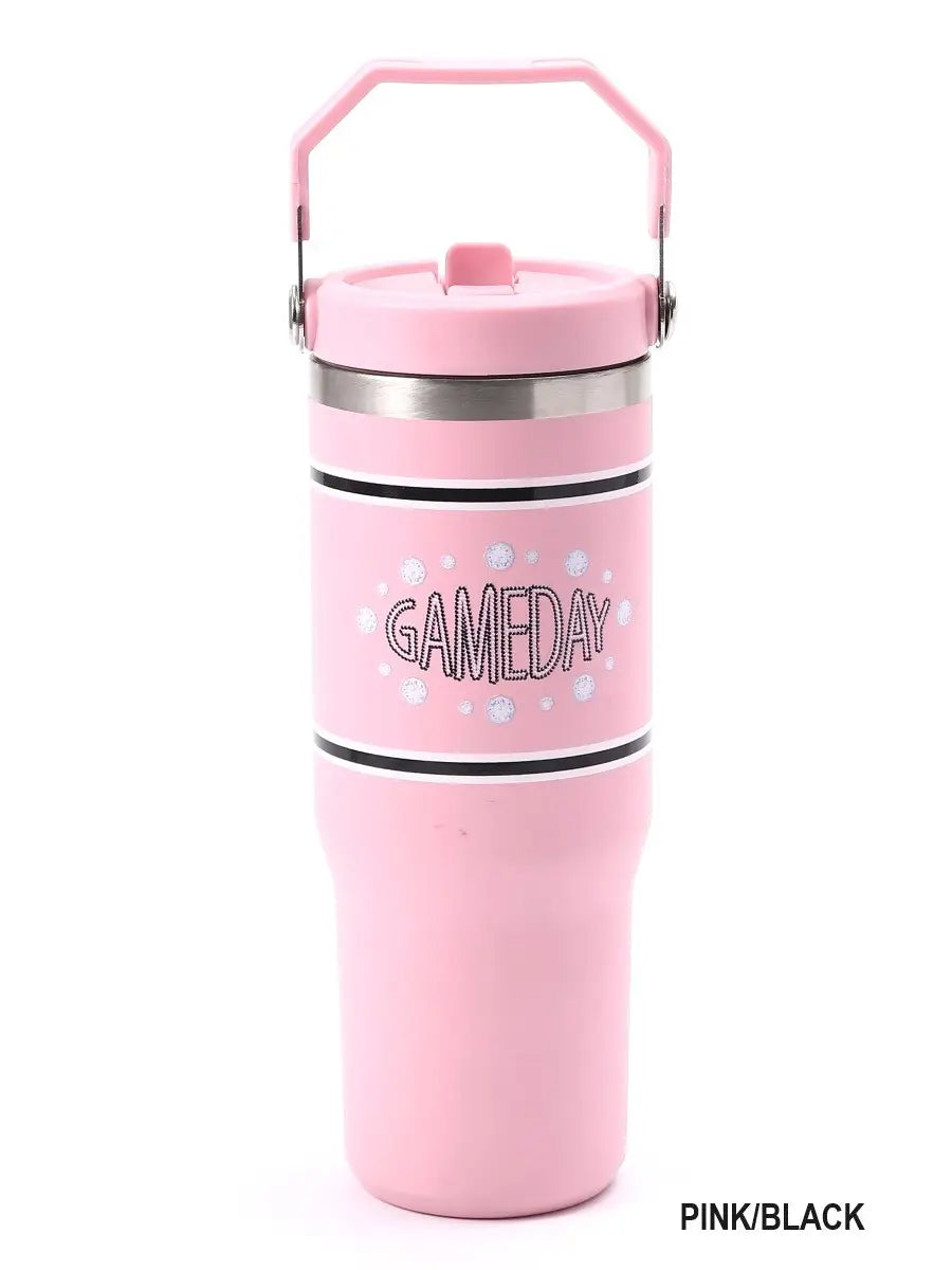 Game Day 30oz Stainless Steel Flip Straw Tumbler