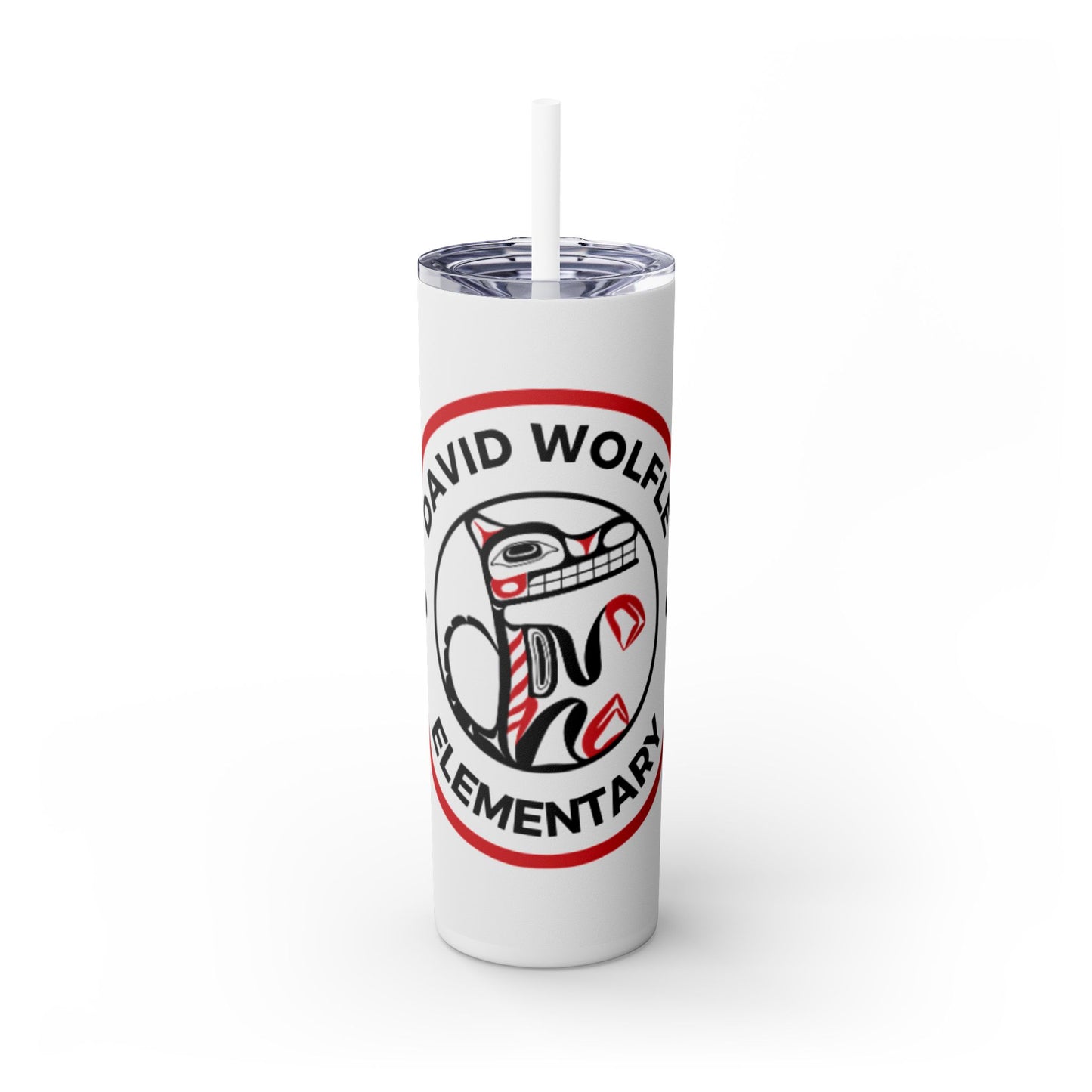David Wolfle Skinny Tumbler with Straw, 20oz
