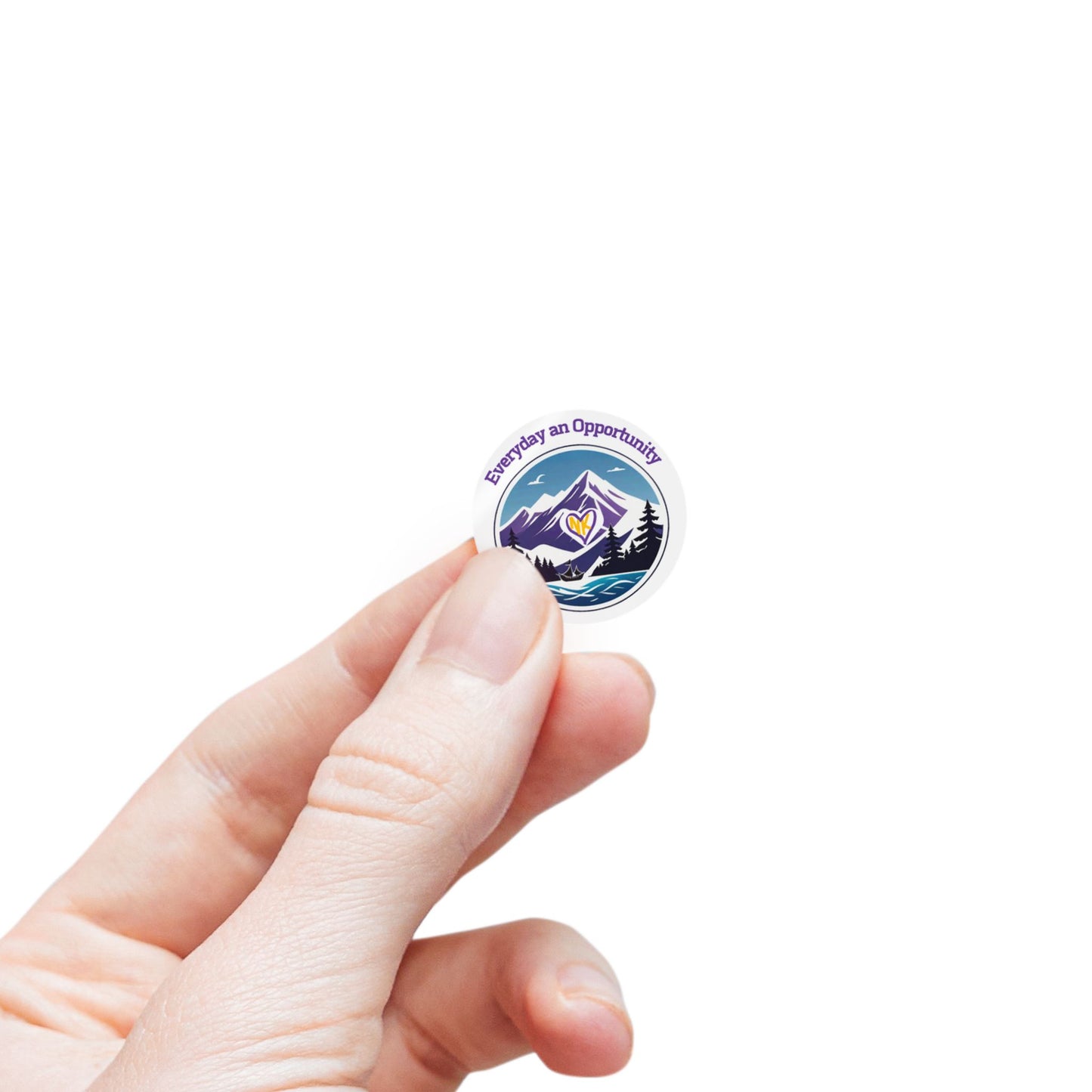 NK Cares Mountain Round Sticker Label Rolls