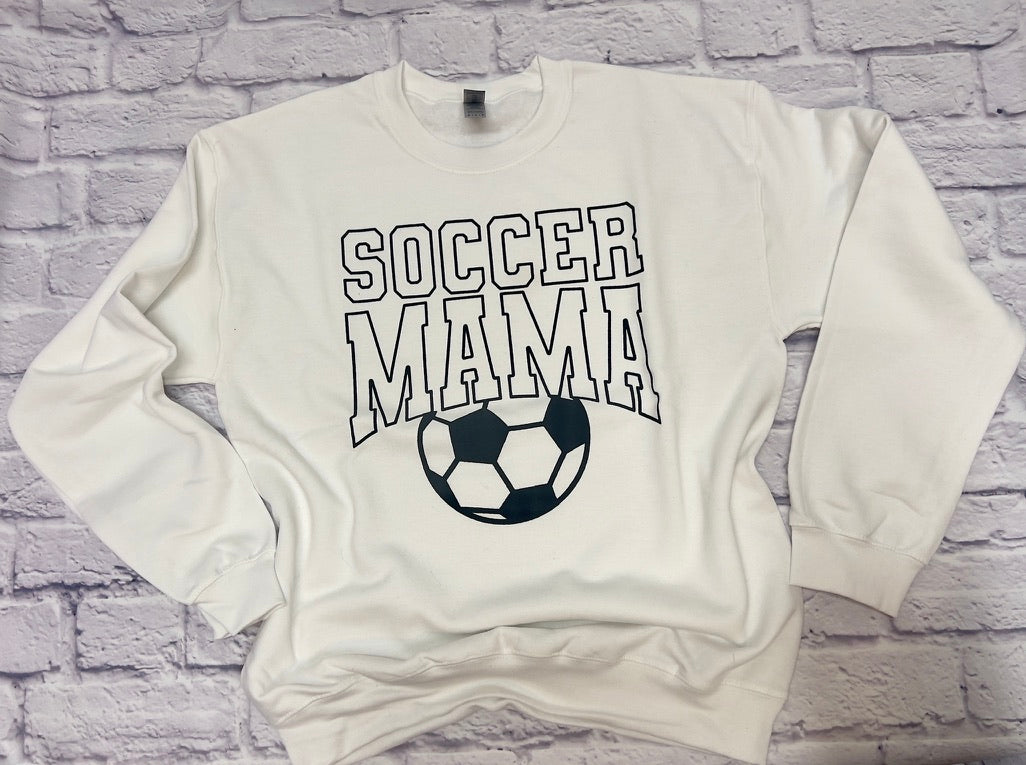 Soccer Mom - Black Puff print