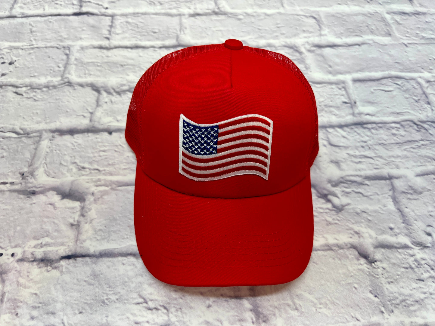 Red, White, Blue Flag Foam Trucker Hat