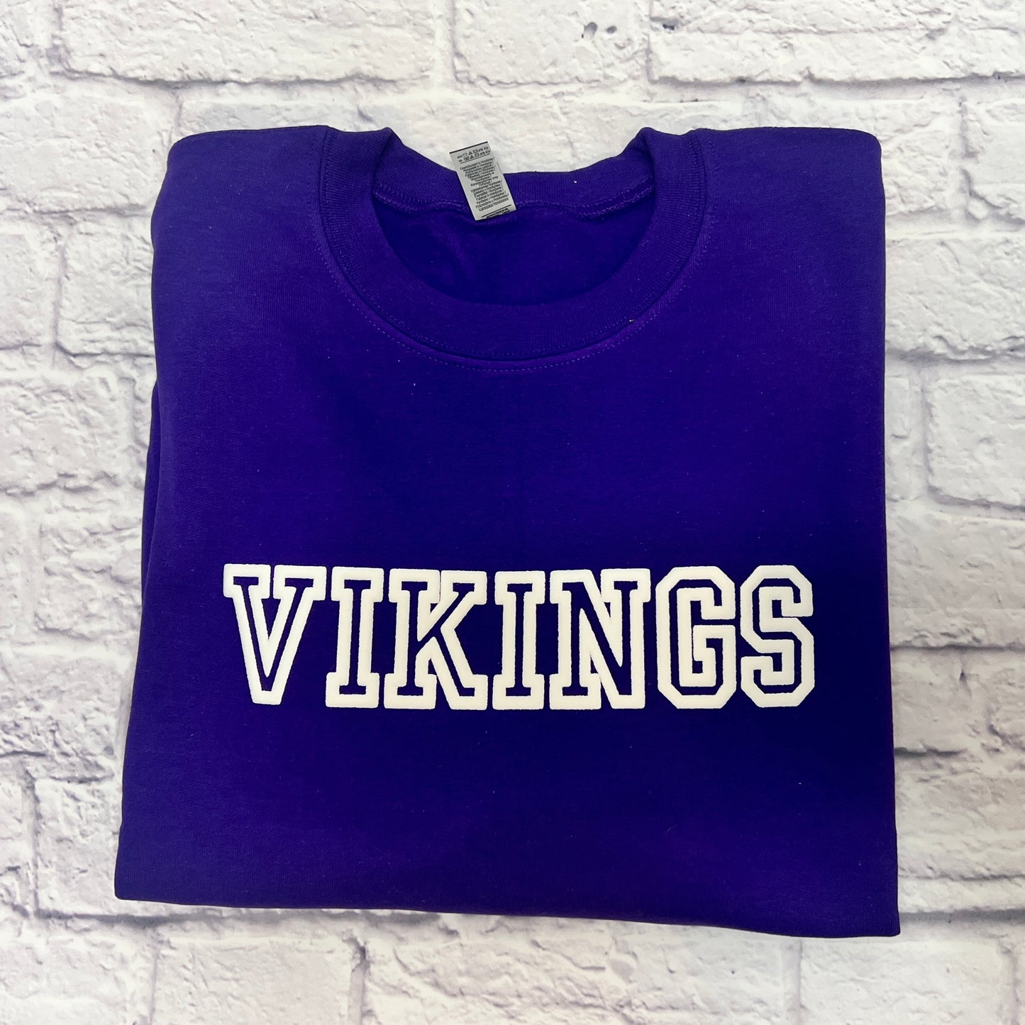 White Puff Print - Vikings