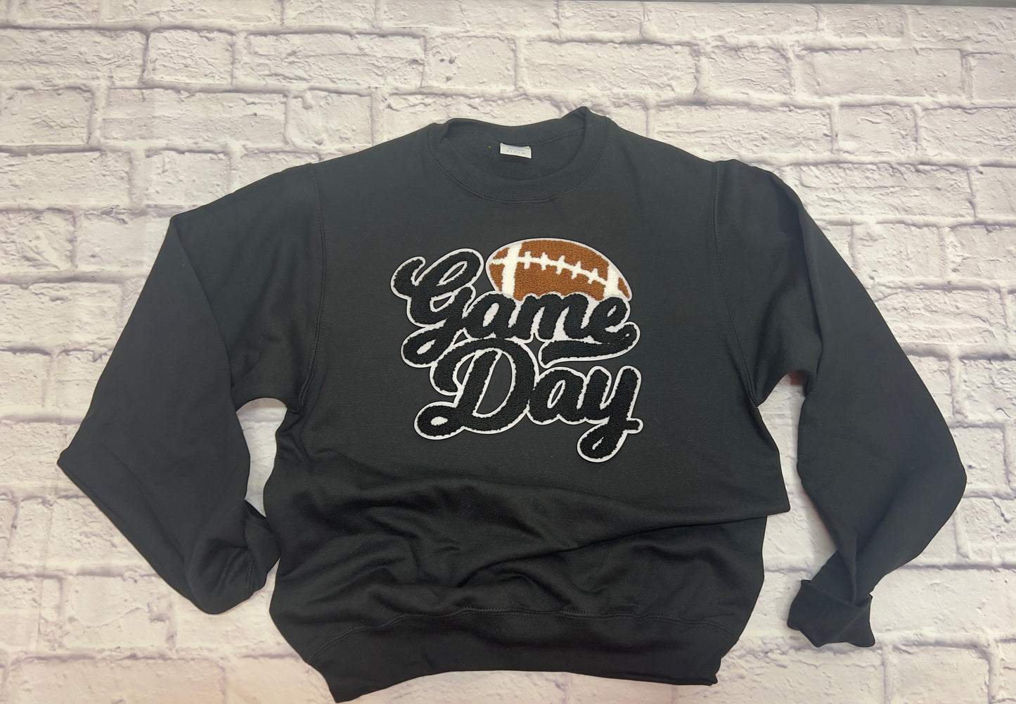 Football Game Day Sweatshirt - Black Print