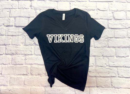 White Puff Print - Vikings