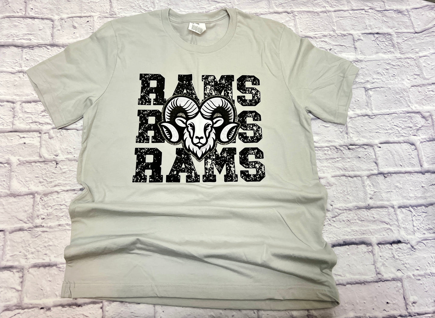 Rams Stack faux embroidery logo
