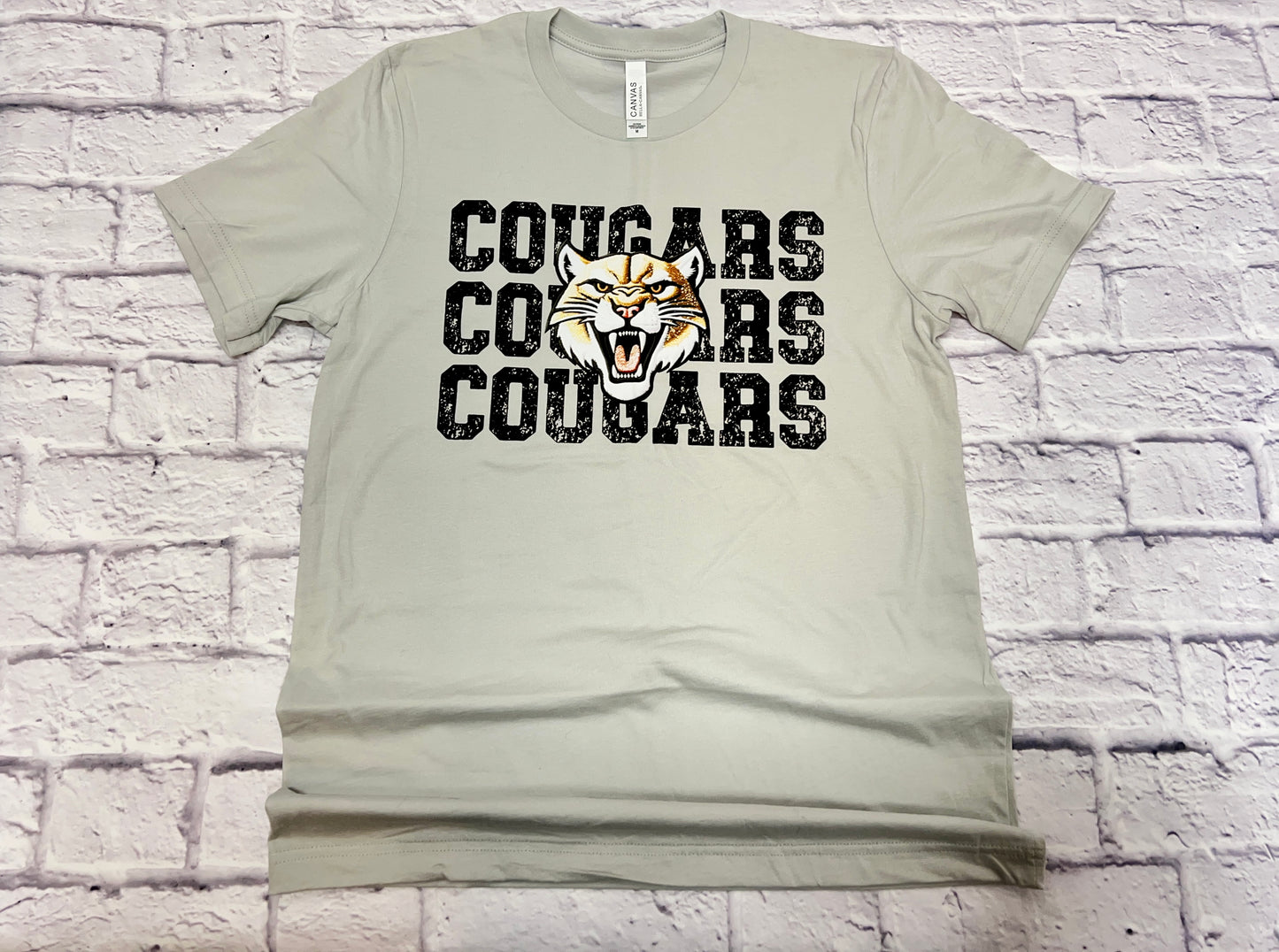 Cougars Stack faux embroidery logo