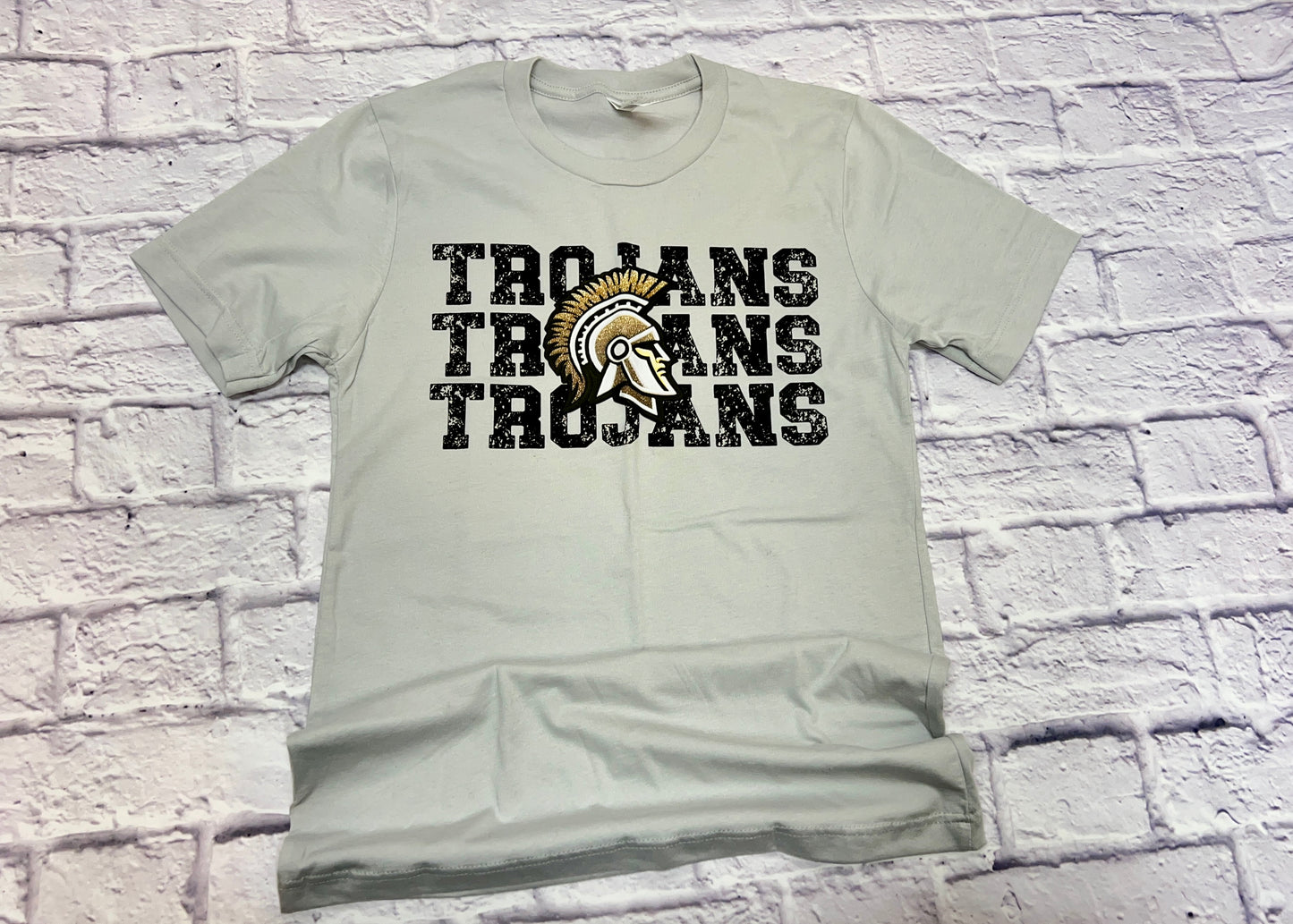 Trojans Stack faux embroidery logo