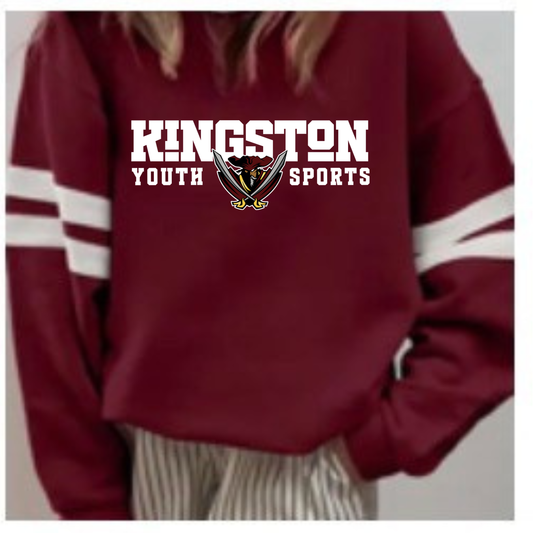 *NEW* Varsity Strip OverSized Crewneck - Kingston Banner