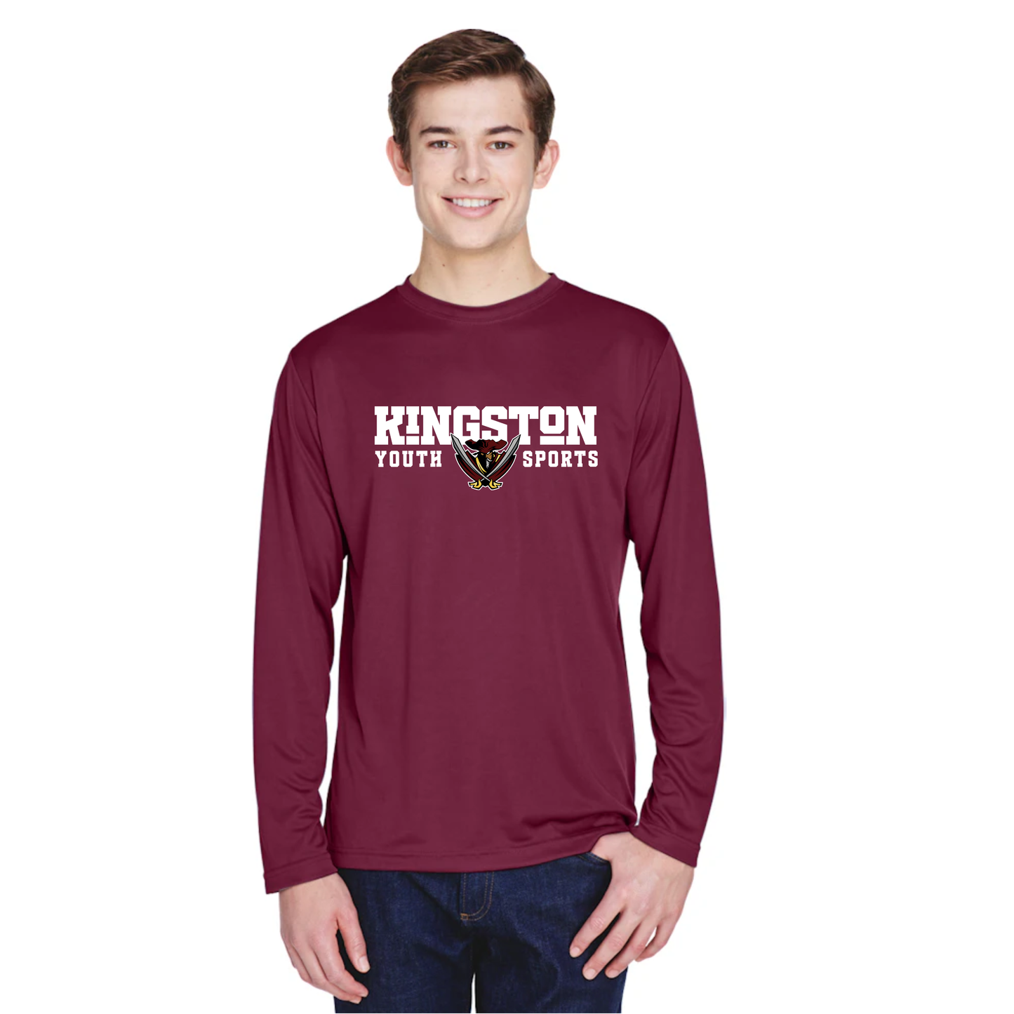 *NEW* Kingston Banner Logo - Athletic Long Sleeve - Adult