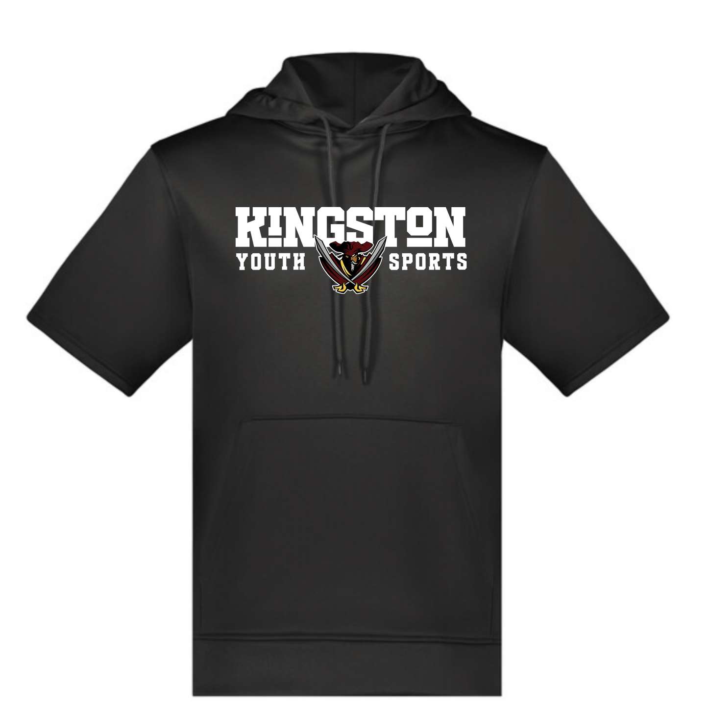 *NEW* Kingston Banner Logo - Short Sleeve Performance Hoodie