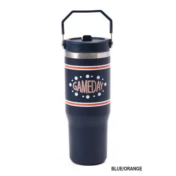 Game Day 30oz Stainless Steel Flip Straw Tumbler