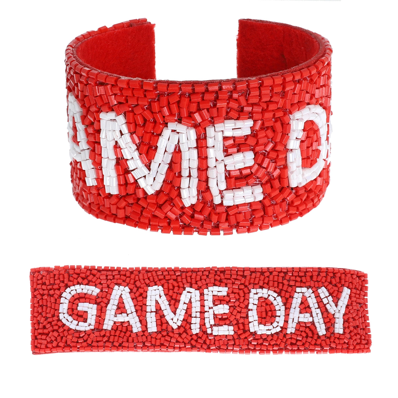 Game Day Beaded Cuff Bracelet