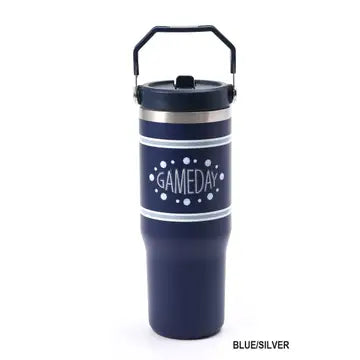 Game Day 30oz Stainless Steel Flip Straw Tumbler