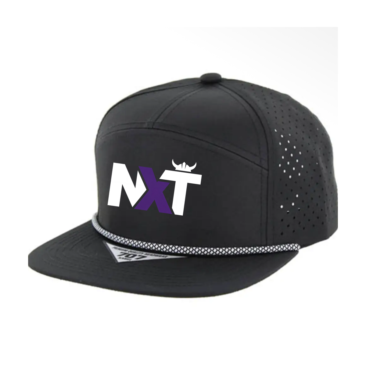 NXT Basketball - 7 Panel Laser Cute and rope snapback hat