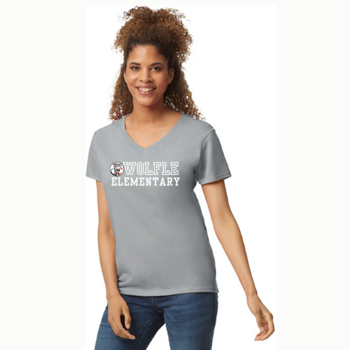 Wolfle Banner Vneck-shirt - Womens