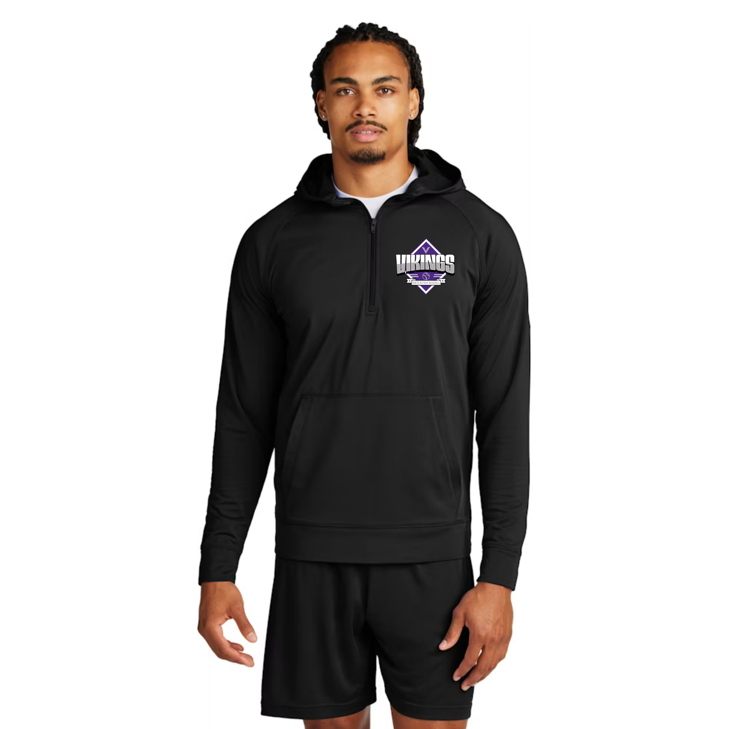 *NEW* NK Vikings Baeball Sport-Wick Stretch 1/2-Zip Hoodie - Mens