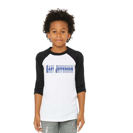 EJLL Baseball T  - blue stack logo - Youth