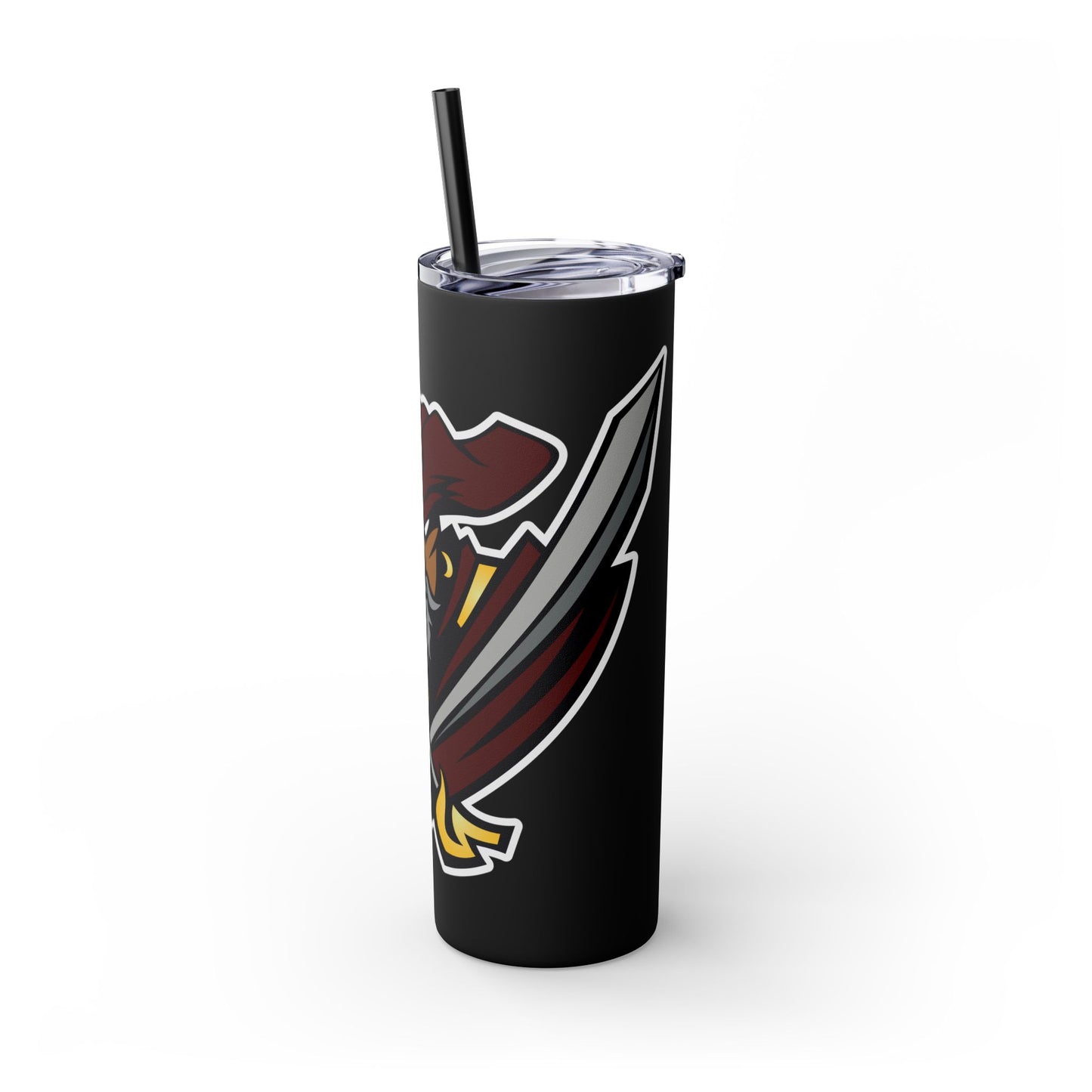 KYSA Buccaneer Logo Skinny Tumbler with Straw, 20oz