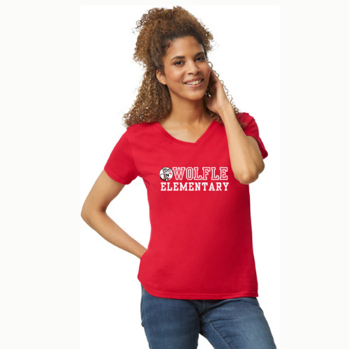 Wolfle Banner Vneck-shirt - Womens