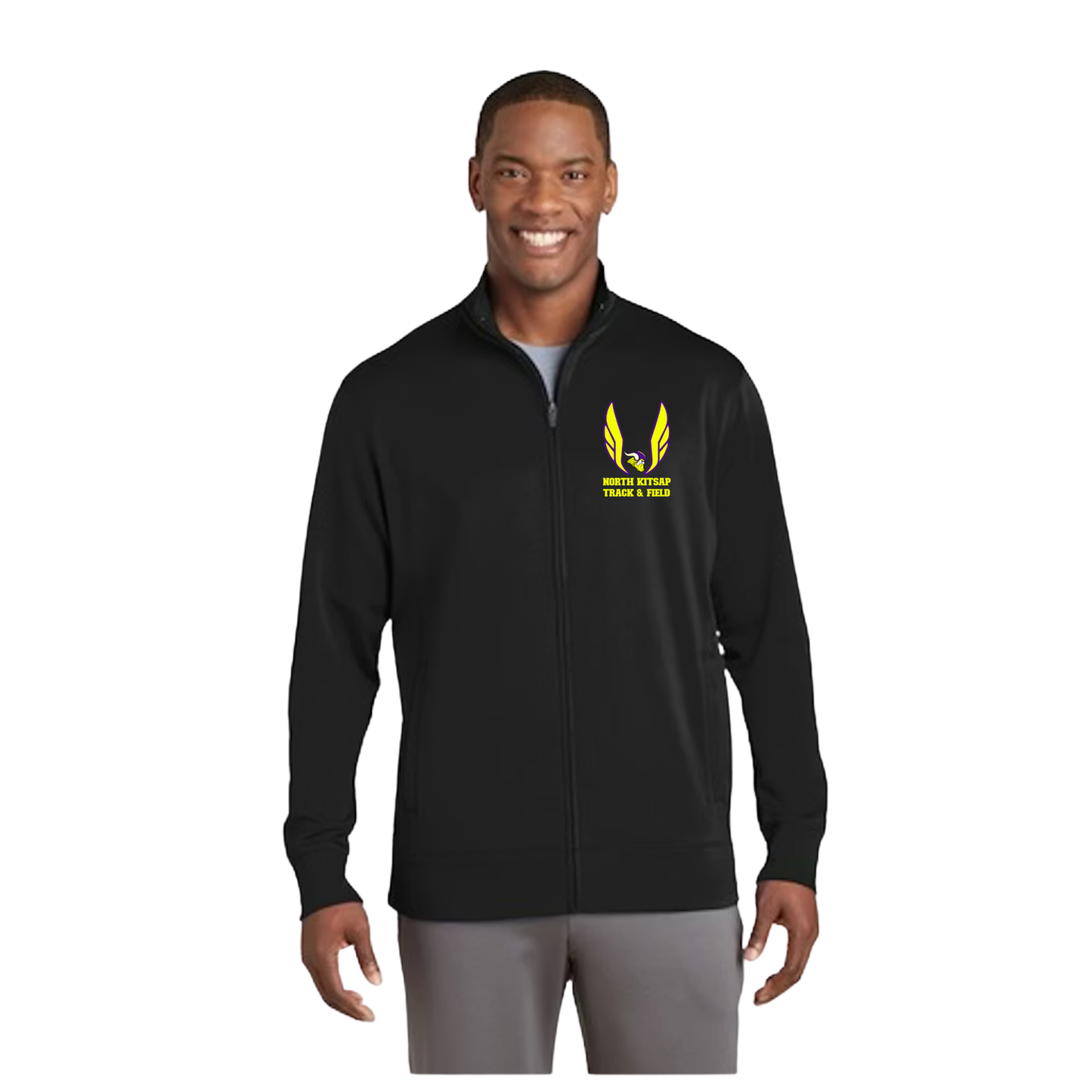 Viking T&F - Volt Logo - Sport-Wick Fleece Full-Zip Jacket - Mens