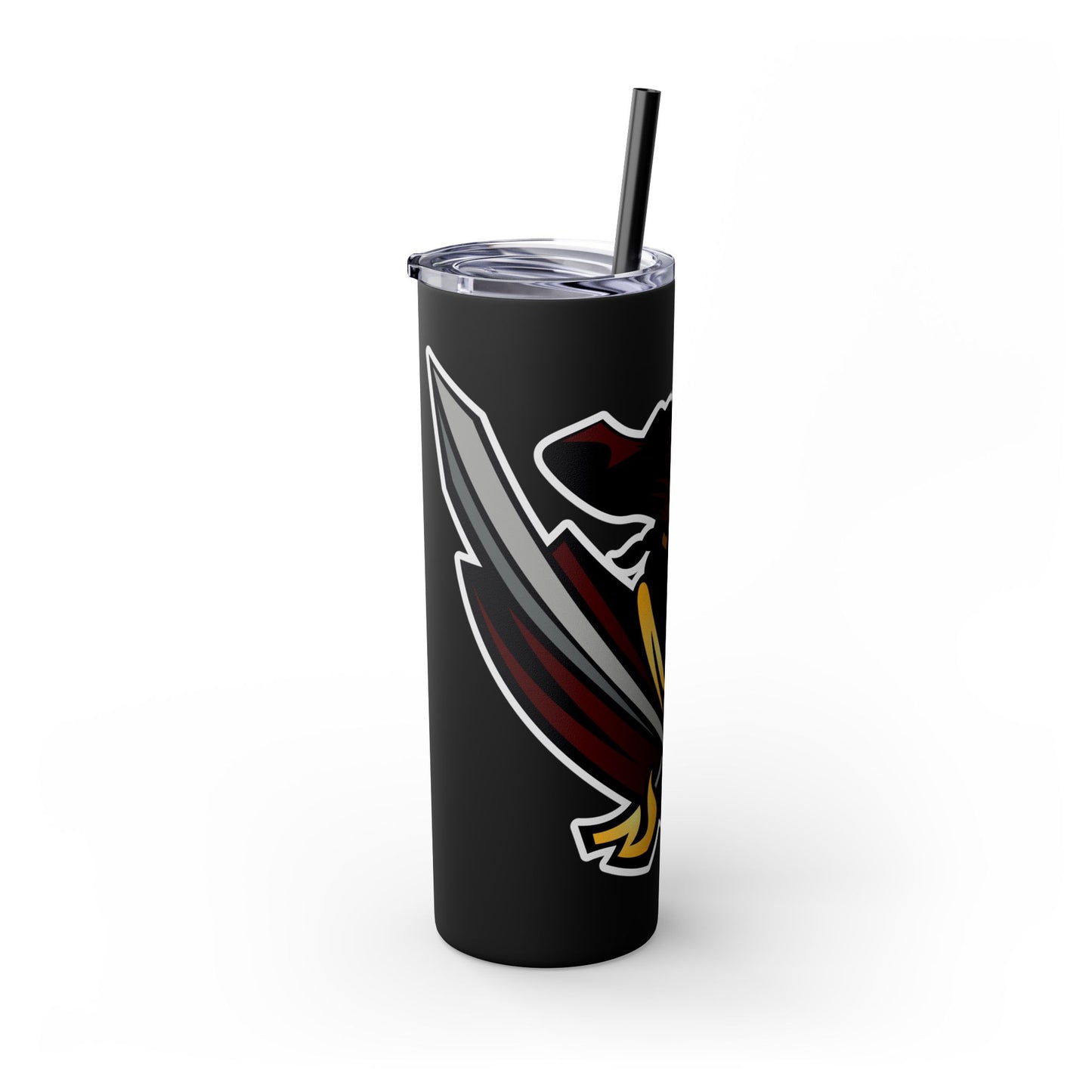 KYSA Buccaneer Logo Skinny Tumbler with Straw, 20oz