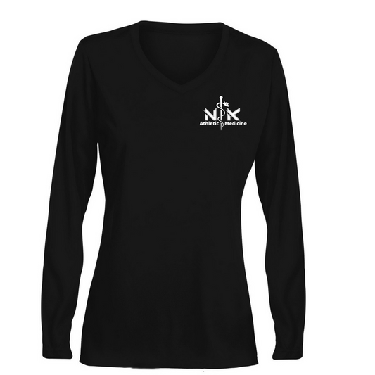 Ath Med - V neck Performance long sleeve - womens
