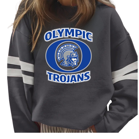 *NEW* Varsity Strip OverSized Crewneck - Olympic Trojans