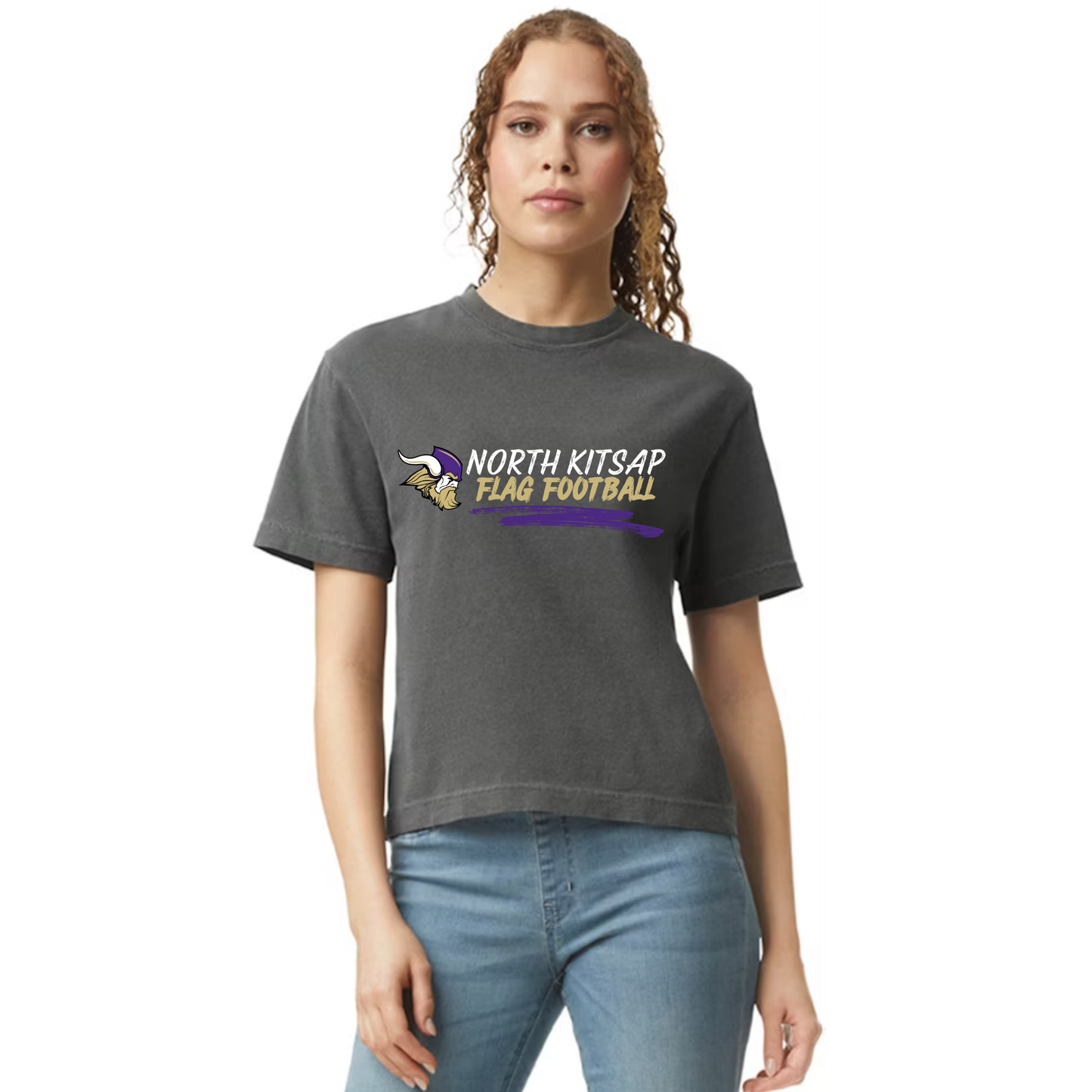 2025/2026 - North Kitsap Flag Football boxy Tshirt - Womens