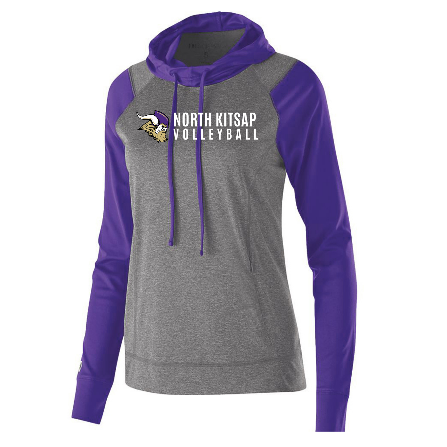 Womens Light Weight Heather Contrasting Hoodie -NK Volleyball