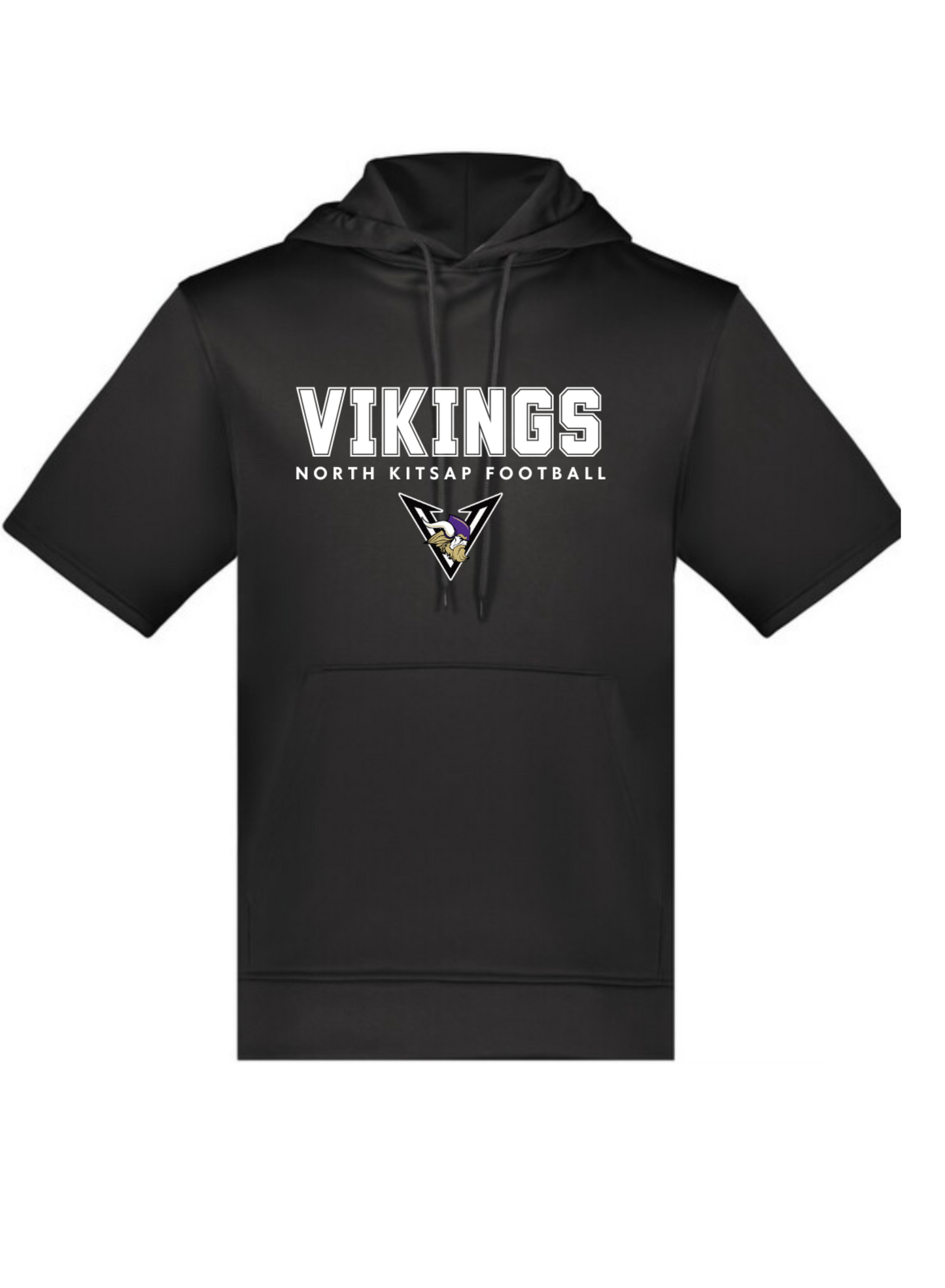 Vikings Football Fleece Short Sleeve Hoodie