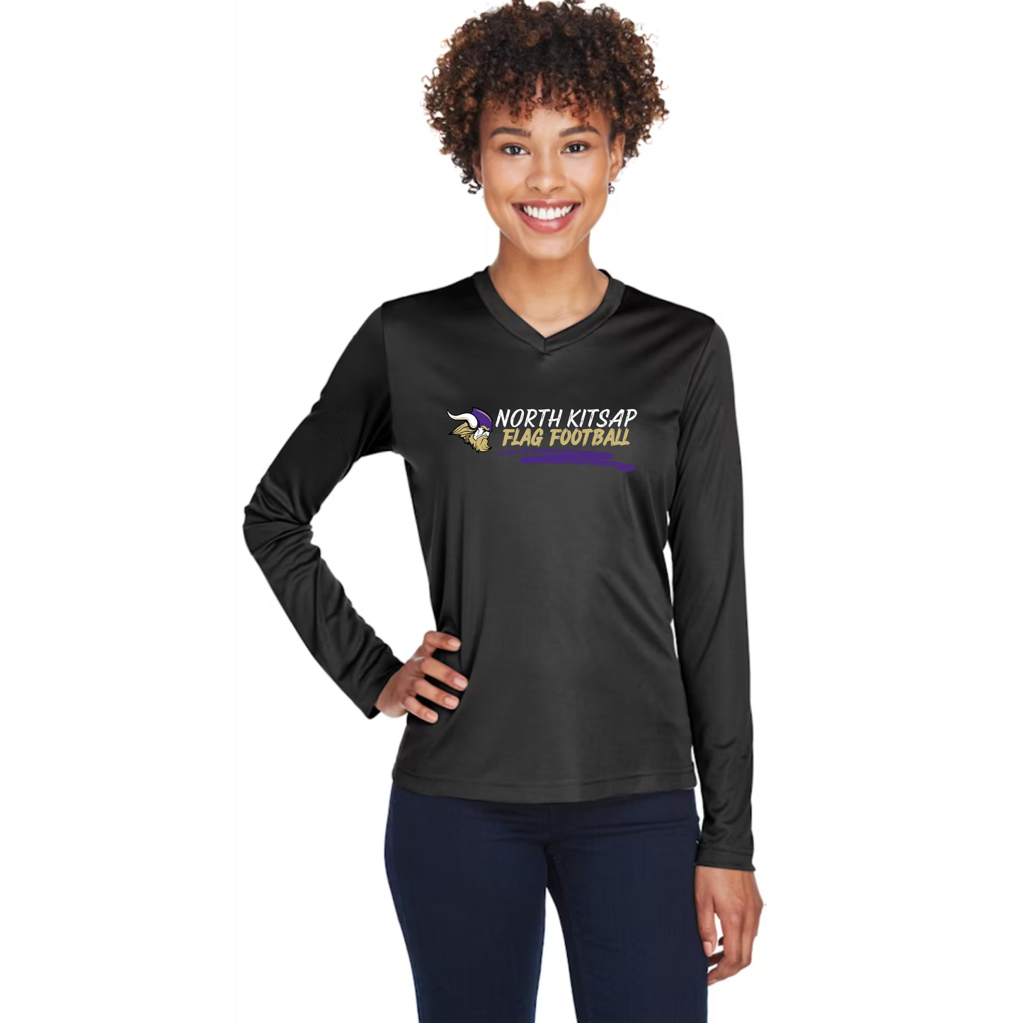 2025/2026 NK Flag Football - Performance - vneck long sleeve - womens