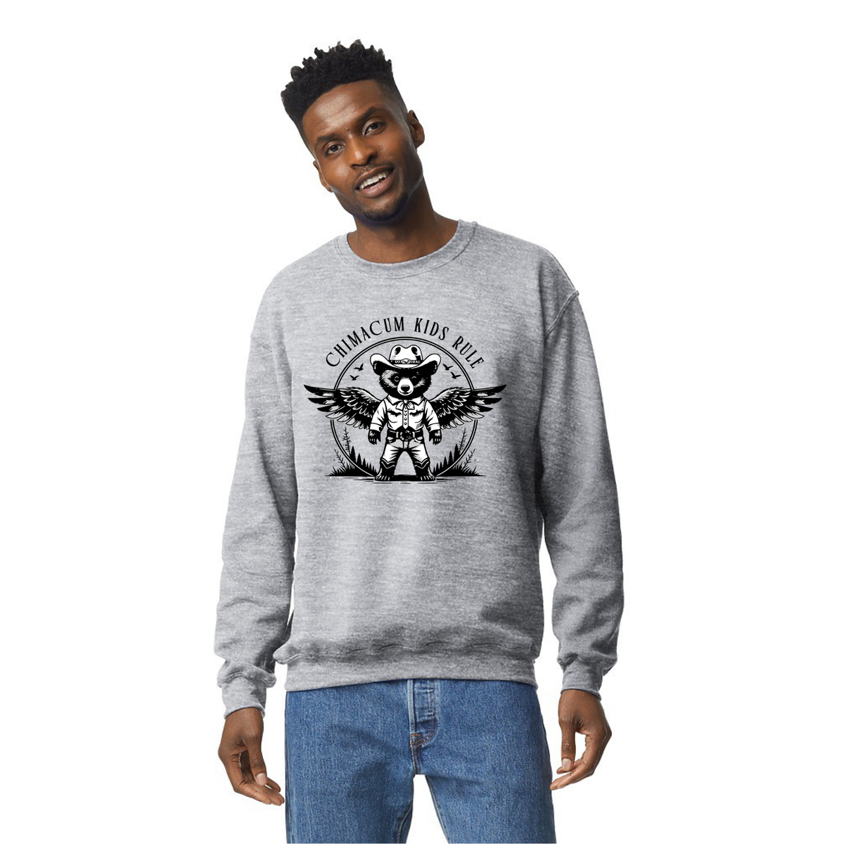 Chimacum Kids Rule - Adult Unisex Crewneck