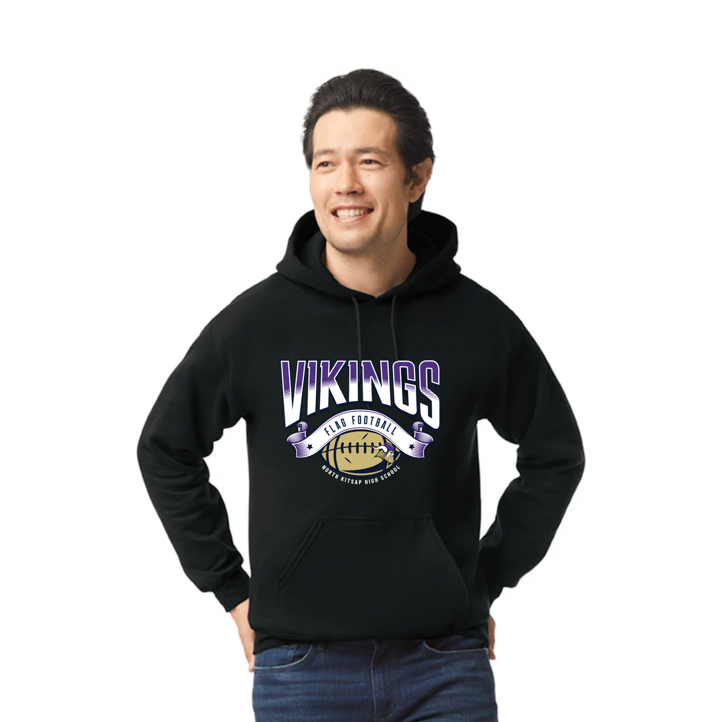 Vikings Flag Football Hoodie - Unisex